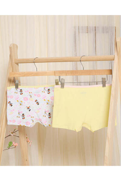 REDTAG Senior Girls Yellow And White Boxer Brief Set (Pack Of 2)