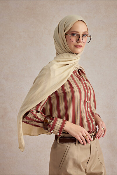 Qef Organic Crash Shawl Camel Hair