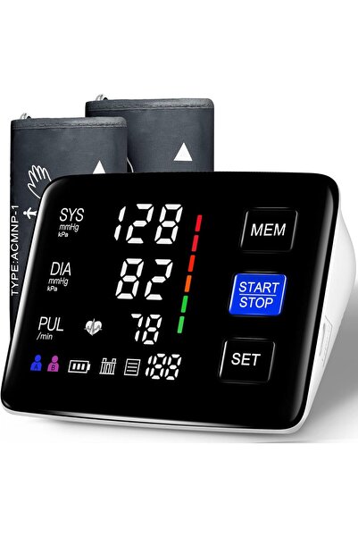 fulina Blood Pressure Monitor, 9-17'' & 13-21'' Extra Large Blood Pressure Cuff Upper Arm, LED Color Backli