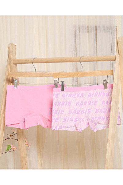 REDTAG Senior Girls Pink Barbie Print Boxer Brief Set (Pack of 2)