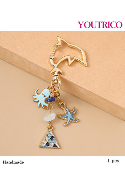 Youtrico 1pcs New Stylish Ocean-Themed Handmade Backpack Charm ,Keychain,Star...
