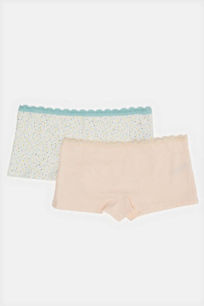 REDTAG Senior Girls Pink And White Boxer Brief Set (Pack Of 2)