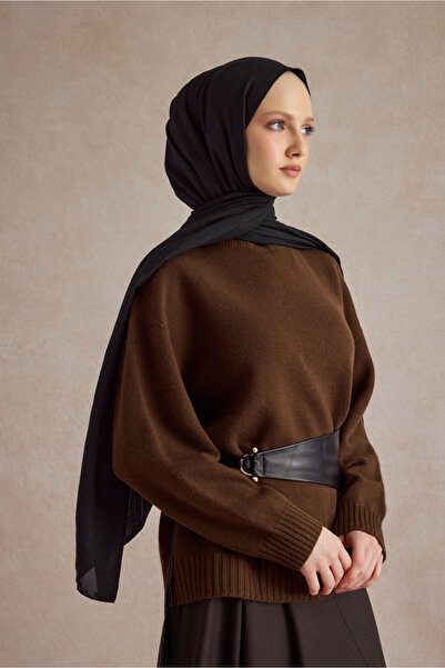 Qef Organic Crash Shawl Black