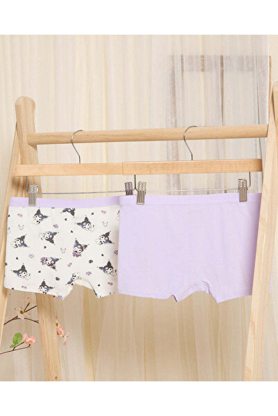 REDTAG Senior Girls Lilac Kuromi Print Boxer Brief Set (Pack of 2)