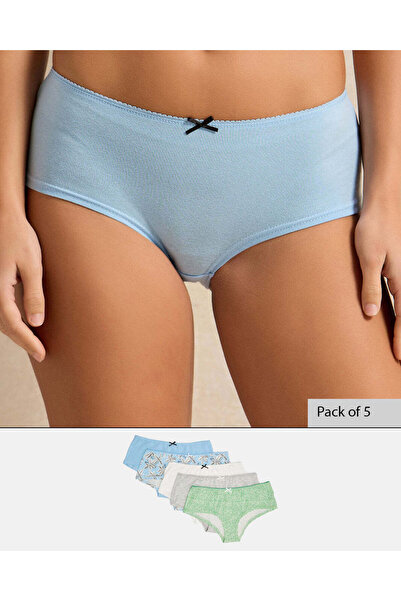 REDTAG Women Assorted Boyleg Brief (Pack Of 5)