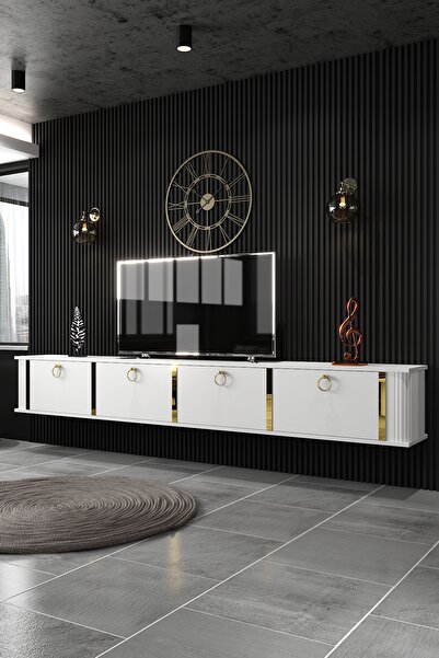 Givayo Mobilya ARYA TV ÜNİTESİ 240 cm Duvara Monte ve Ayaklı Kullanım