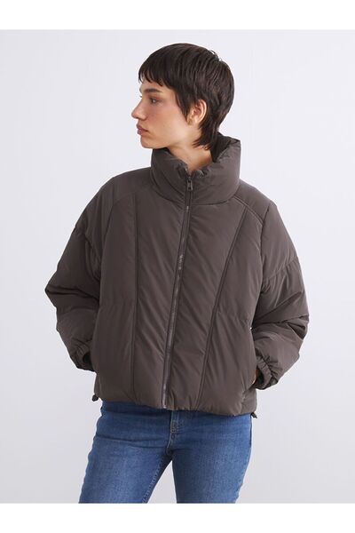 LC Waikiki Lcw Vision Mock Neck Oversized Women's Puffer Jacket