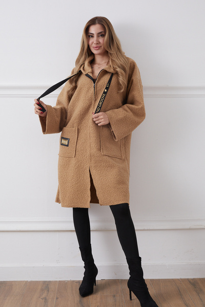 DPARİS Дълга яке с качулка и два джоба