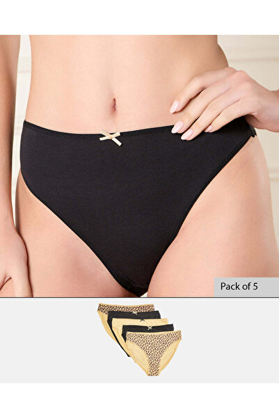 REDTAG Women Assorted Boyleg Briefs Set (Pack of 5)