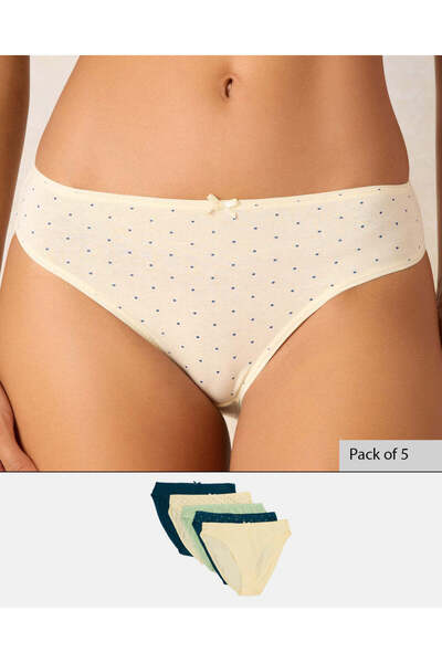 REDTAG Women Assorted Highleg Brief Set (Pack of 5)