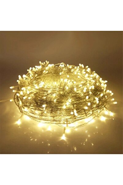 supershop Instalatie alb cald 10 metri 100 de leduri fir transparent pentru brad