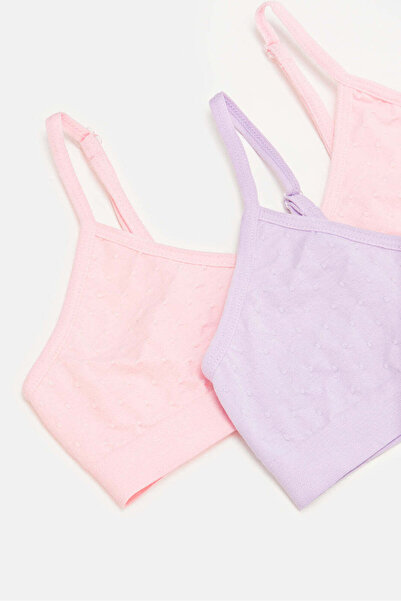 REDTAG Senior Girls Pink And Purple Bra Set (2 Piece)