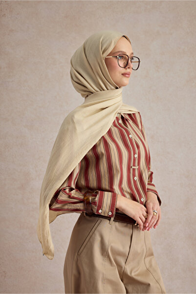 Qef Organic Crash Shawl Camel Hair