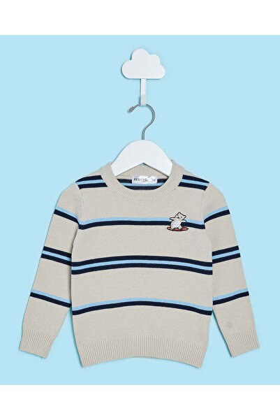 REDTAG سترة مخططة باللون البيج للأولاد الرضع