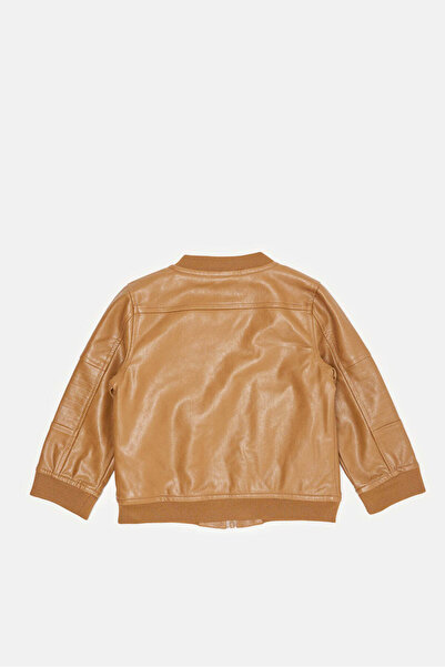 REDTAG Infant Boys Brown Pu Bomber Jacket