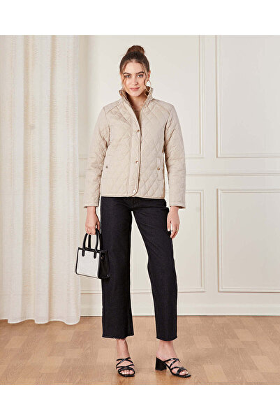 REDTAG Women Cream Textured Jacket