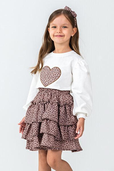 kinderos Stone Heart Embroidered Girl's 3-Piece Set - 26K 6341