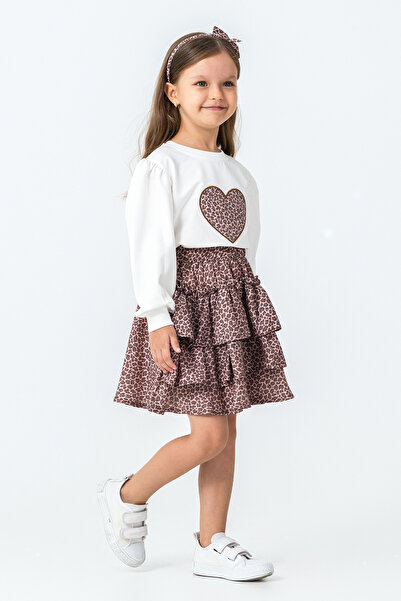 kinderos Stone Heart Embroidered Girl's 3-Piece Set - 26K 6341