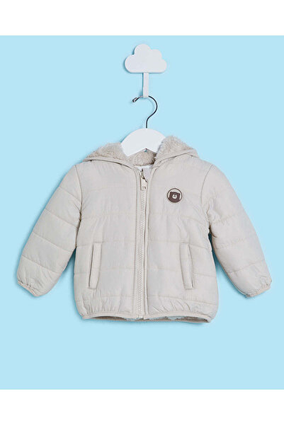 REDTAG جاكيت بيج بغطاء رأس للأولاد الرضع