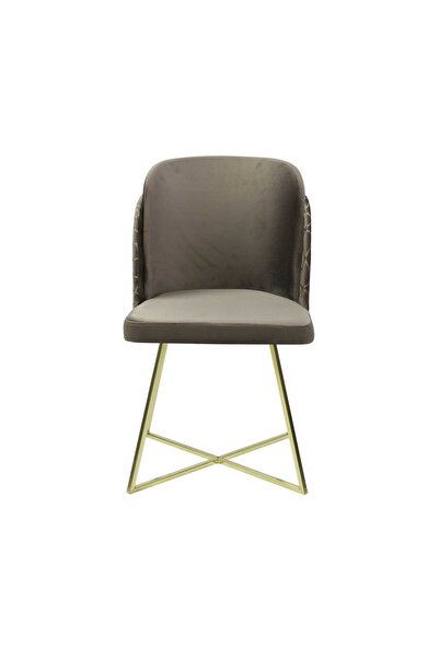 ARTA DOOR Alexa Brown Chairs, Gold Legs - Modern, HoReCa, Kitchen, Living Room, Office, Bedrooms, Hallways