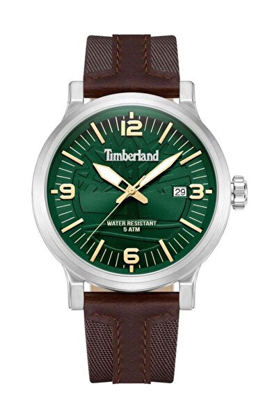 Timberland ساعة يد جلدية دائرية تناظرية للرجال TDWGN0029102 - 46 مم