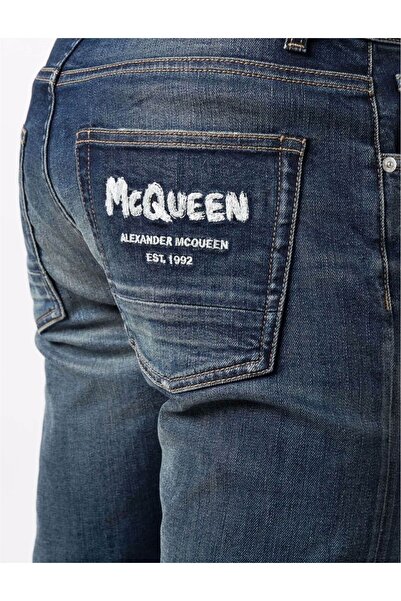 Alexander MCQ Blue Logo Jean Pants