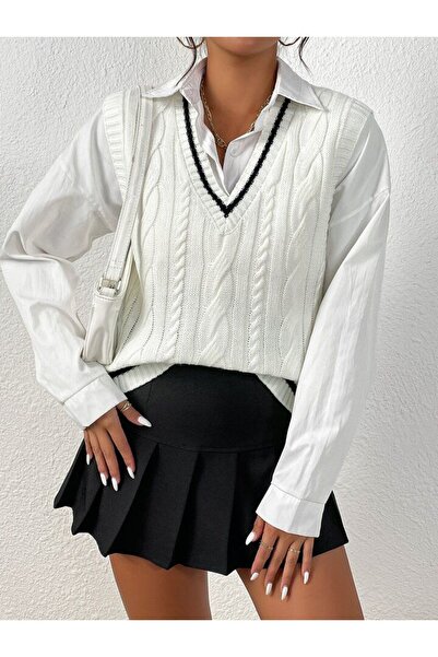 ATE ÖZGÜNEŞ TRİKO TEKSTİL Trend Women's Tricot Knitted Sweater