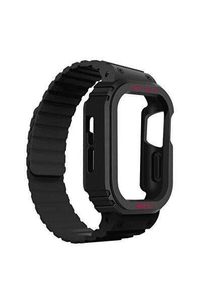 Lopard ساعة أبل ألترا 49 ملم KD-142 حزام سيليكون مع حماية بتصميم الوسادة الهوائية