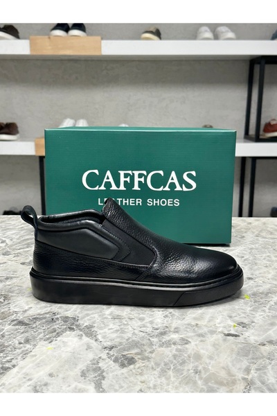 Caffcas Hakiki Deri Siyah Comfort Bot 4029