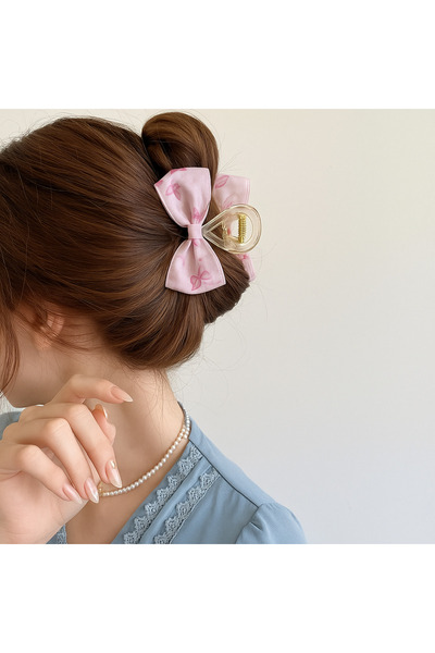 cityvision Pink Butterfly Patterned Bow Model Transparent Hair Clip 11 cm – Stylish and Elegant Design