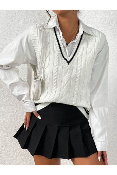 ATE ÖZGÜNEŞ TRİKO TEKSTİL Trend Women's Tricot Knitted Sweater