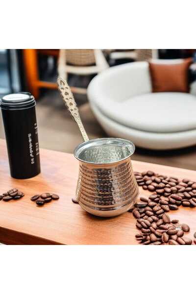 Bakır Center 7-Cup Maraş Hammered Copper Coffee Pot, Coffee Pot, Coffee Brewing Pot, Copper Milk Pot