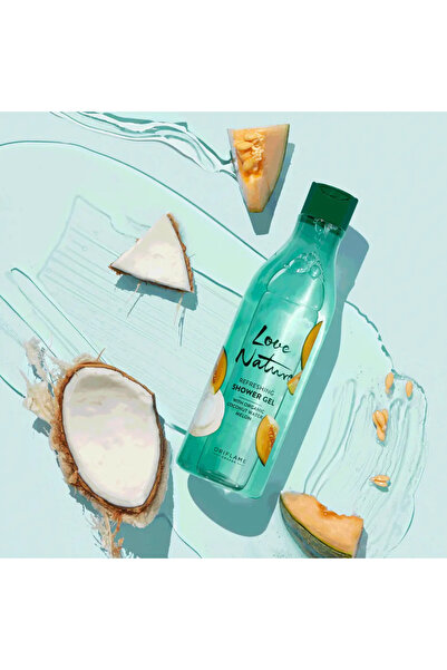 love nature Gel de duș revitalizant cu apă de cocos și pepene galben, 500 ml
