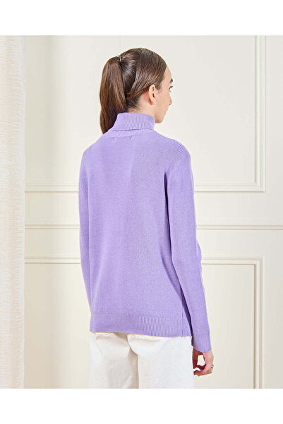 REDTAG Senior Girls Purple High Neck Pullover