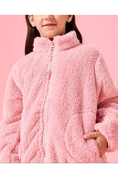 REDTAG Girls Pink Solid Jacket