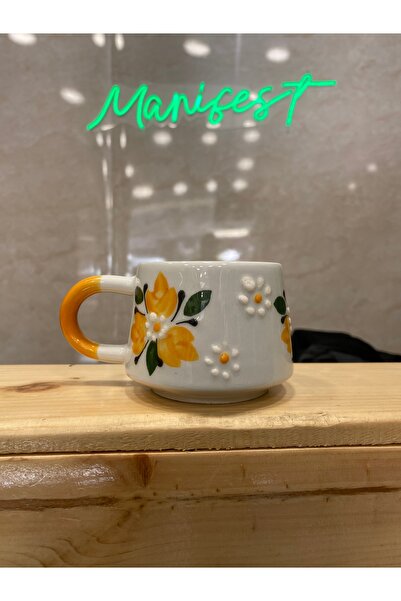 DSB RENKLİ ÇİÇEKLİ KUPA BARDAK