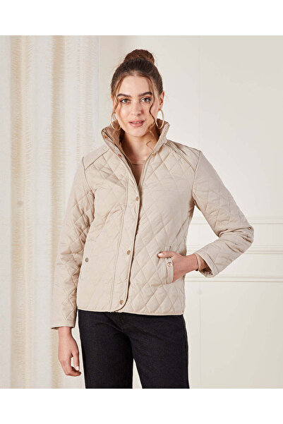 REDTAG Women Cream Textured Jacket