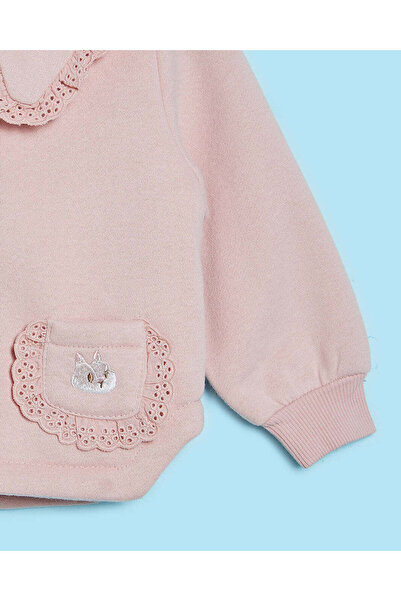 REDTAG Infant Girls Pink Button Front Collared Jacket