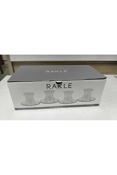 Mask Rak Le Cam Heart Decorated Plate 4-Person 8-Piece Tea Cup Set - 132 Cc