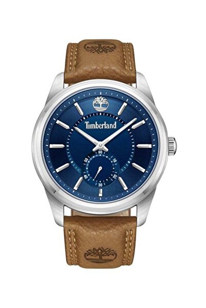 Timberland ساعة نورثبريدج للرجال - حزام جلدي بني، 45 مم، 5 ATM (TDWGA0029702)