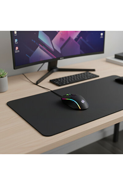 URZ GRUP Black Mouse Pad with Non-Slip Bottom Base 40X30 cm