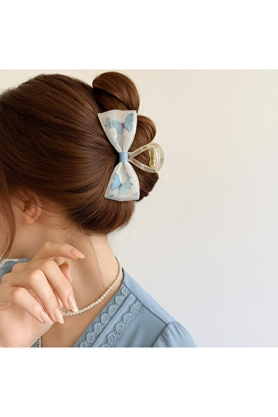 cityvision Model cu model fluture albastru, model cu fundă, agrafă transparentă pentru păr, 11 cm – Design elegant și rafinat