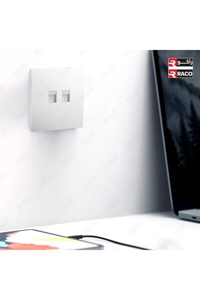 Raco Legrand RJ45 Cat6 Network Wall Socket Faceplate - Double Outlet Matt White