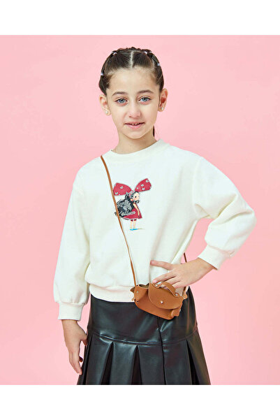 REDTAG بلوفر أبيض مطبوع للبنات