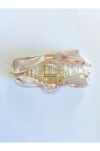 cityvision Powder Pink Butterfly Patterned Bow Model Transparent Hair Clip 11 cm – Stylish and Elegant Design