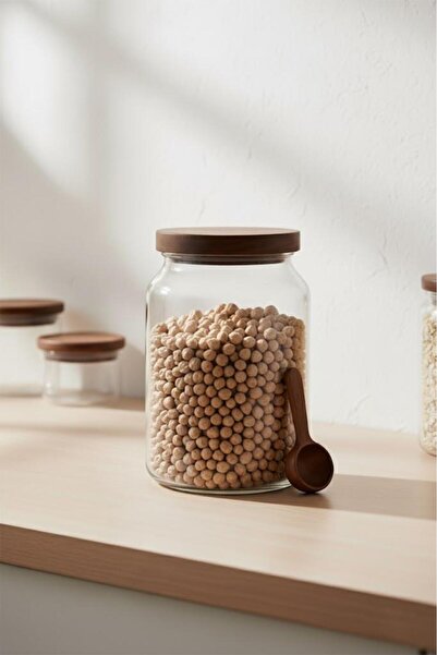 Atbyhome Mien Acacia Mega Cam Bakliyat Saklama Kavanozu 4000ml