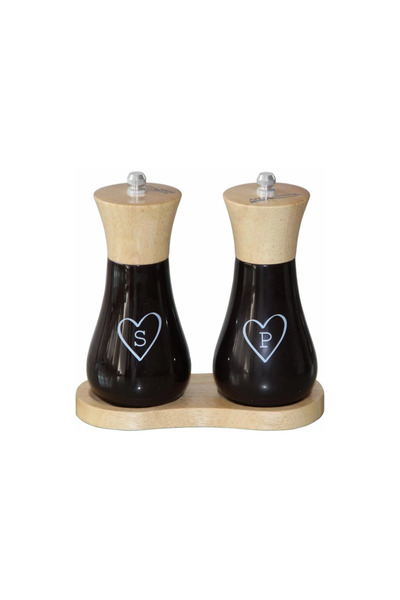 Heinner Set de 2 râșnițe de sare și piper 15 cm + suport, Art of Dining de la