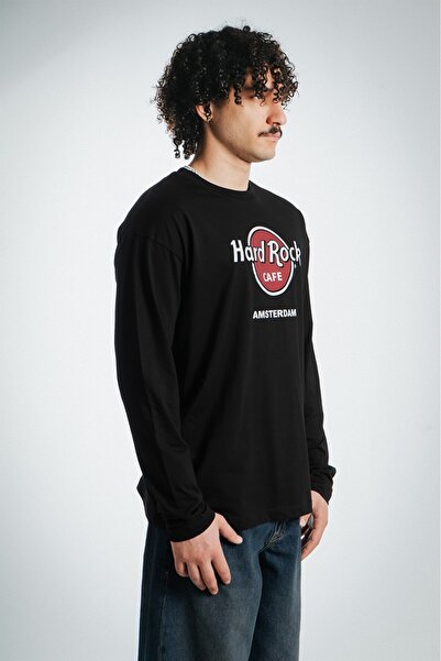 UKHWD SUPPLY Hard Rock Cafe Amsterdam Black Men's Long Sleeve T-Shirt