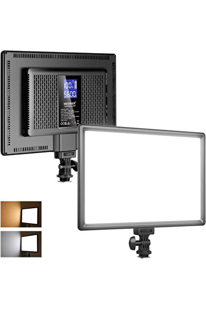 NEEWER 192 LED Video Light Panel, 20W Bi-Color Dimmable, 8000mAh Battery, 3200-5600K CRI97+