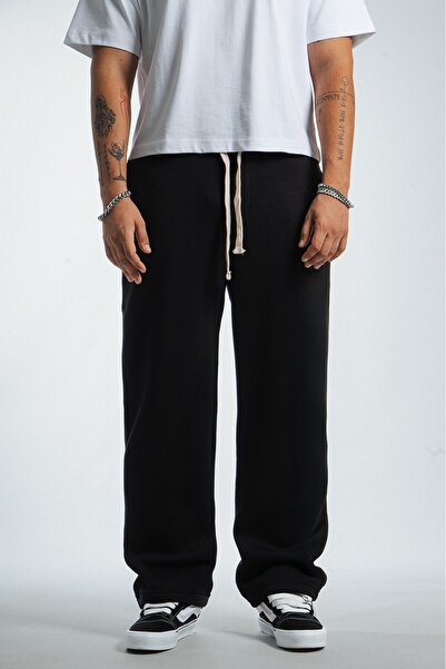 Twobucks Urbn Core Relaxed Fit Black Men's Sweatpants